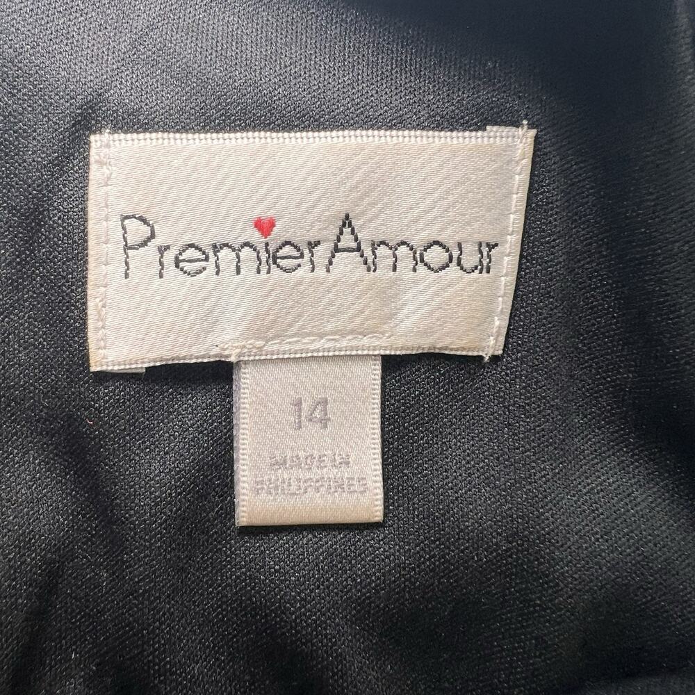 Premier Armour Dress Size 14 Black Sparkle Metallic Velour Cocktail Party NYE - Picture 3 of 11